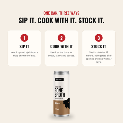 Sip it, cook with it, stock it: three ways to use Bison Bone Broth